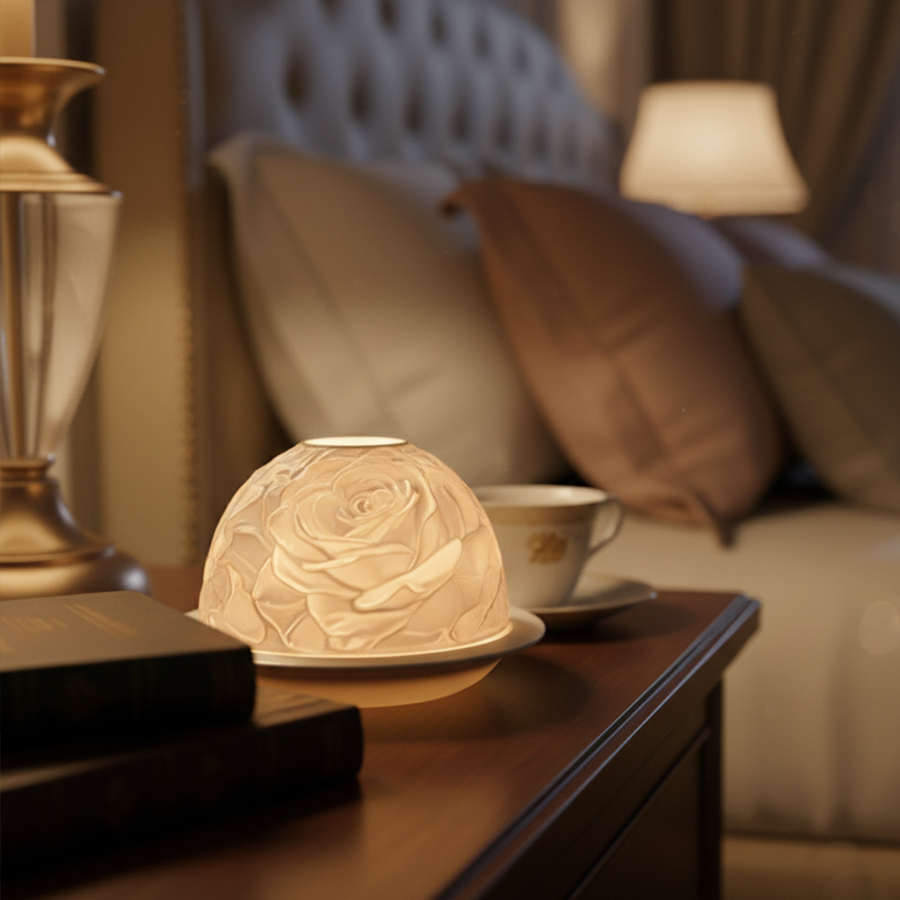 Elegant Rose Porcelain Candle  - đánh giá và giá Candle Holder Decor