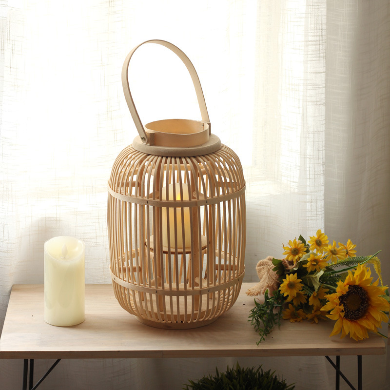 Handmade Bamboo Wind Lamp Floo - đánh giá và giá Candle Holder Decor