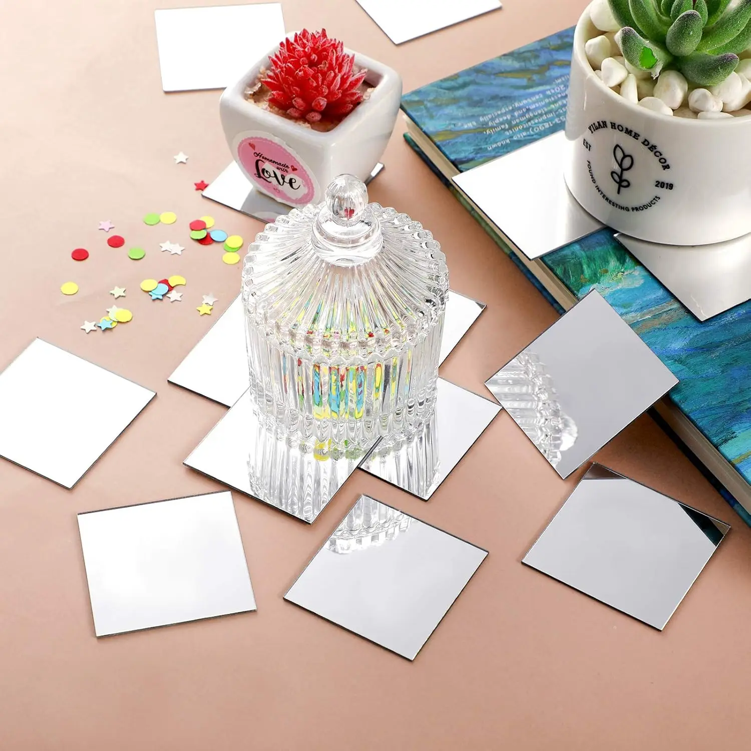 Mini Size Square Mirror Adhesi - đánh giá và giá Decorative Mirror