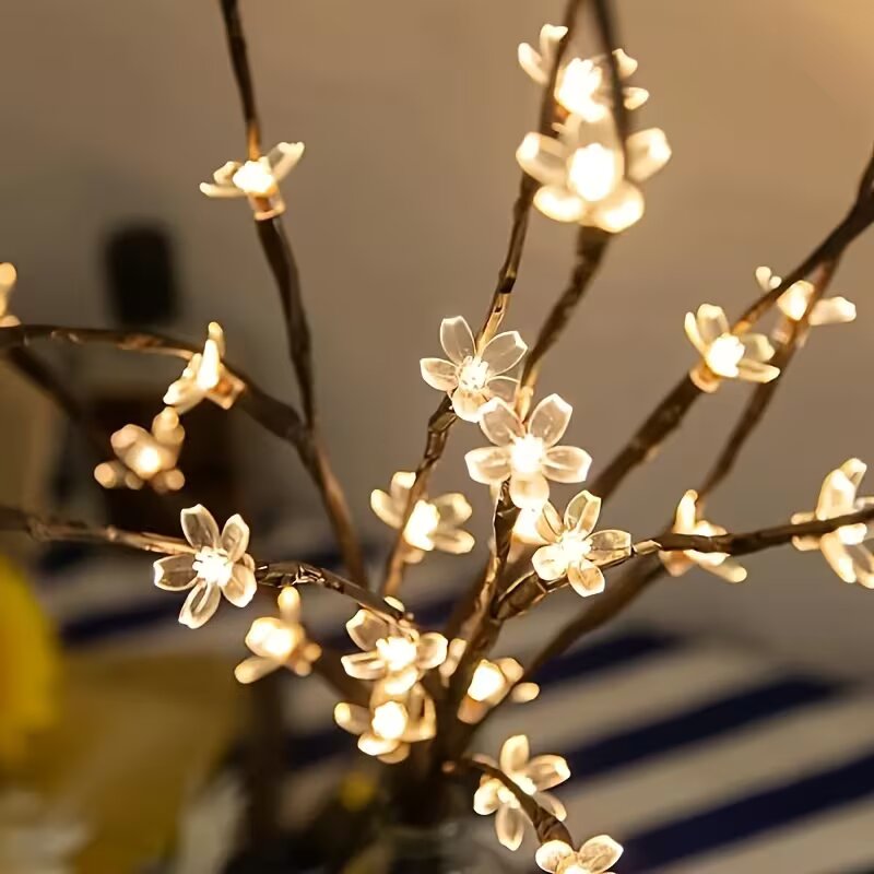 1/2PC 20LED Cherry Blossom Tre - đánh giá và giá Vase Decor