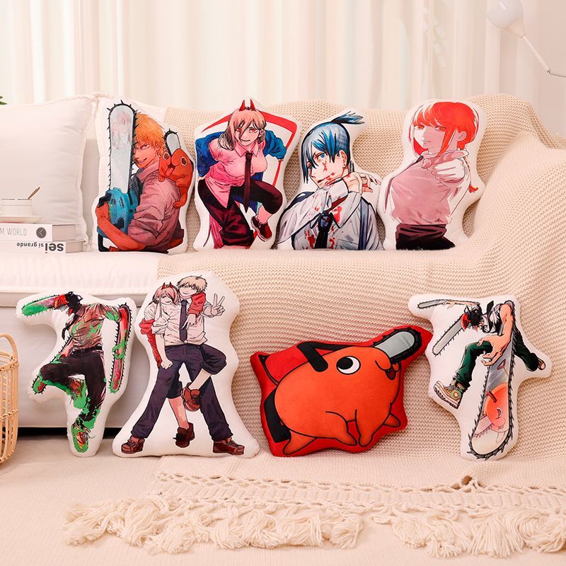 45cm Chainsaw Man Irregular Sh - đánh giá và giá Throw Pillow