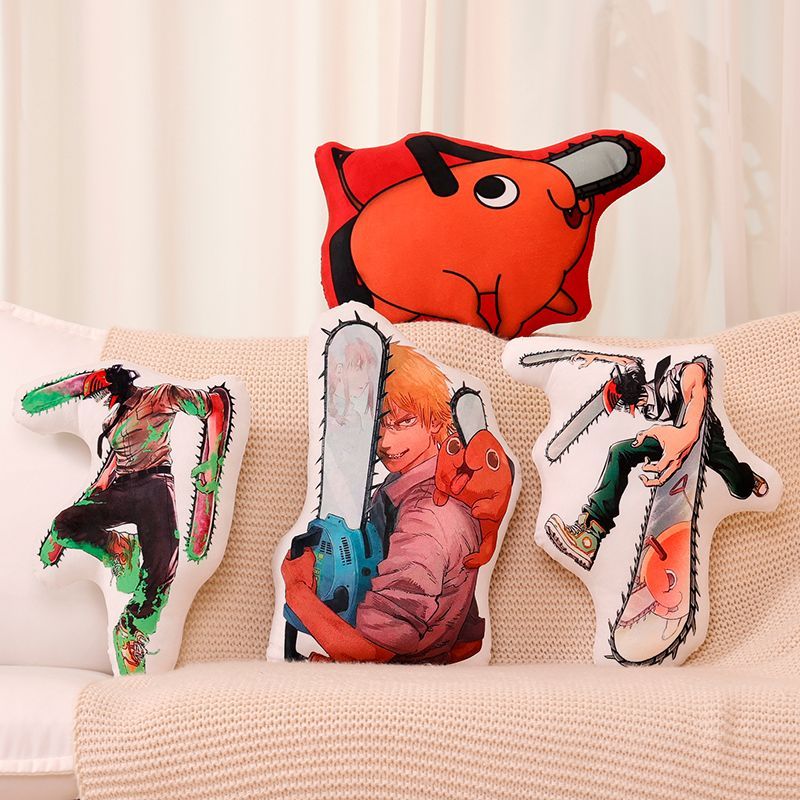 45cm Chainsaw Man Irregular Sh - đánh giá và giá Throw Pillow