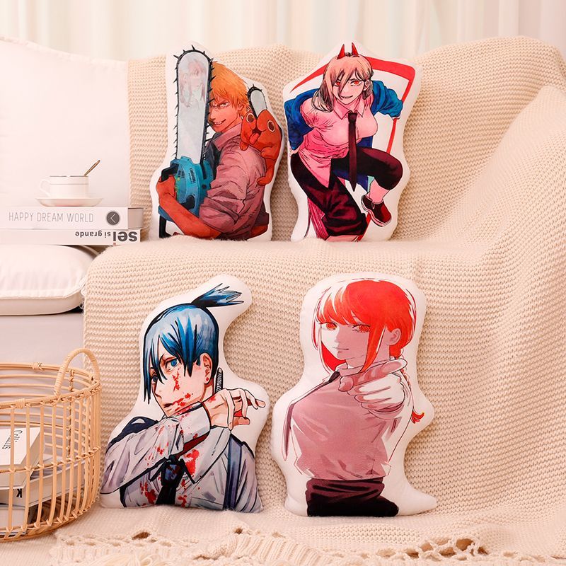45cm Chainsaw Man Irregular Sh - đánh giá và giá Throw Pillow