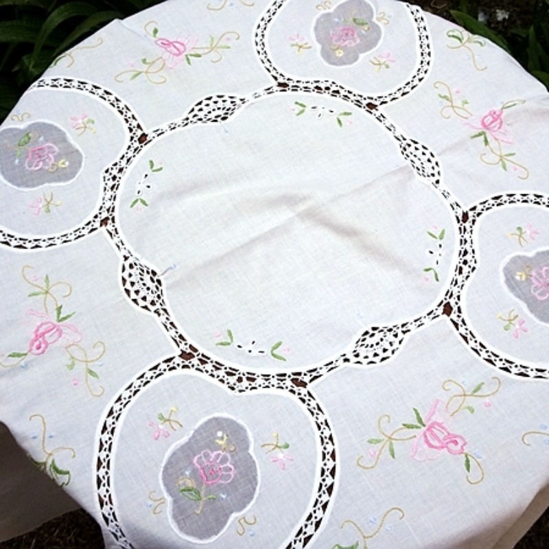 Pure cotton small machine embr - đánh giá và giá Table Runner