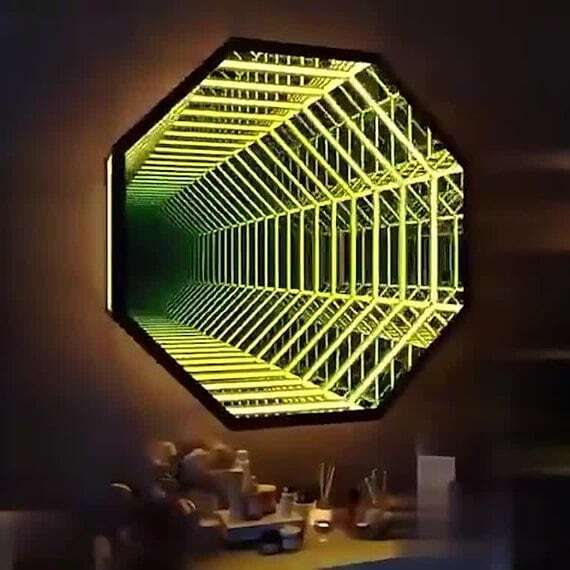 Octagon 3D Infinity Mirror Lig - đánh giá và giá Decorative Mirror