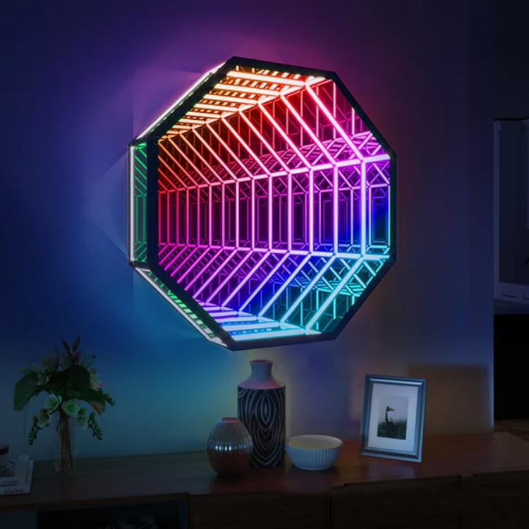 Octagon 3D Infinity Mirror Lig - đánh giá và giá Decorative Mirror